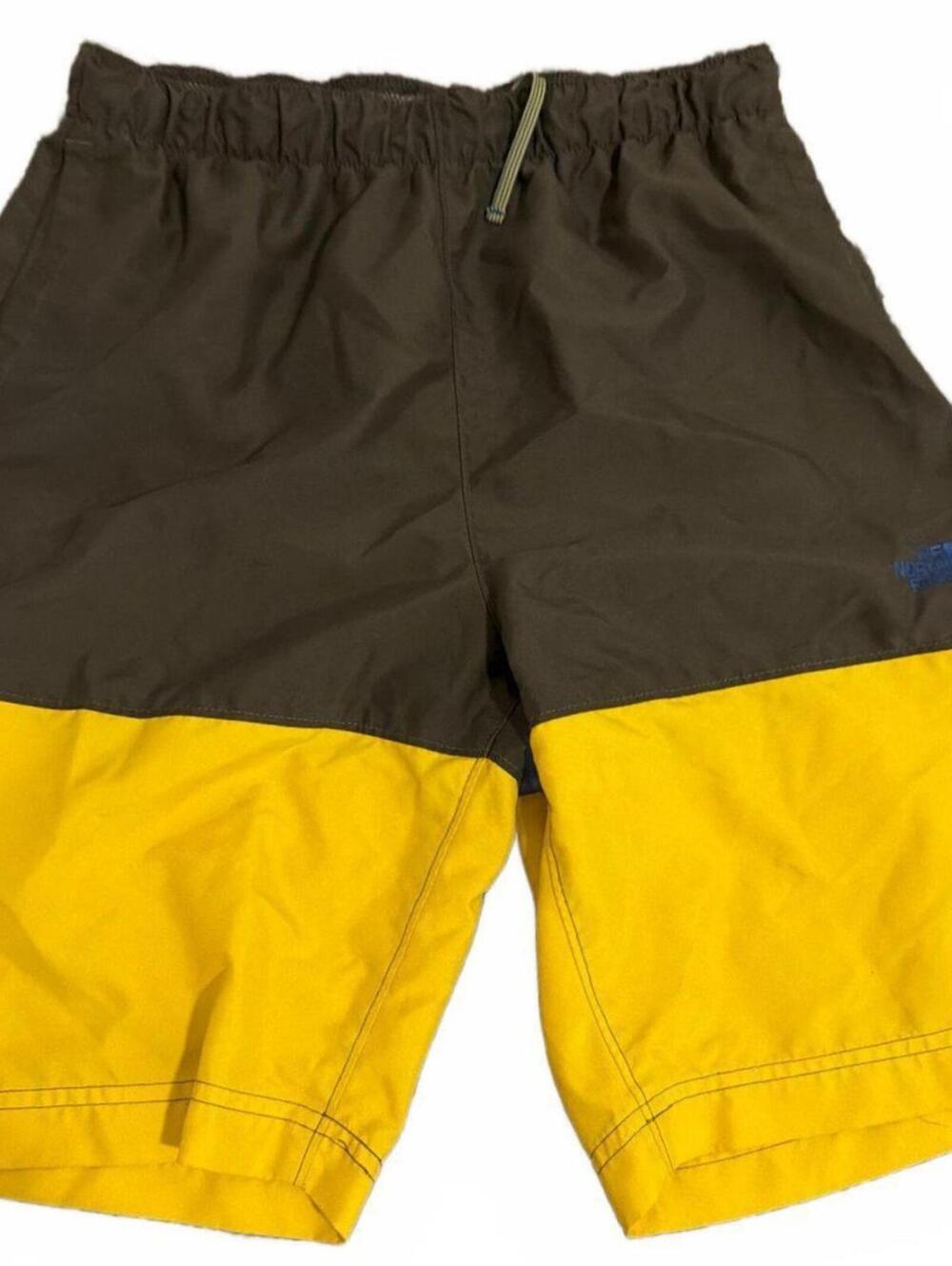 The North Face Boys Brown Yellow Swim Trunks Shorts XL